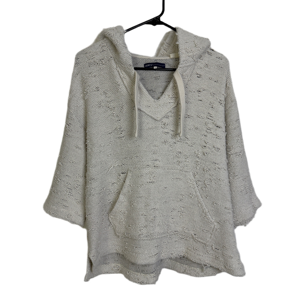 Levis Made & Crafted Baja Hoodie Sweatshirt Womens Size 1 Beige Pullover Beach